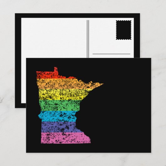 Regenbogen minesota postkarte (Vorne/Hinten)