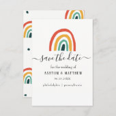 Regenbogen, minimal, Hochzeit, farbig Begleitkarte (Vorne/Hinten)