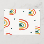 Regenbogen, minimal, Hochzeit, farbig Begleitkarte (Rückseite)