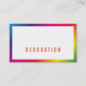 Regenbogen Minimal klar Visitenkarte (Vorderseite)