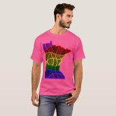 Regenbogen Minnesota Oversized T-Shirt (Vorne ganz)