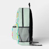Regenbogen mit blauer Wolke Bedruckter Rucksack (Rechts)