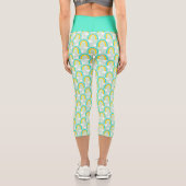 Regenbogen mit blauer Wolke Capri Leggings (Rückseite)