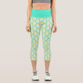 Regenbogen mit blauer Wolke Capri Leggings (Vorderseite)