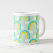 Regenbogen mit blauer Wolke Jumbo-Tasse (Vorderseite Rechts)