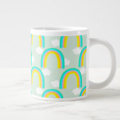 Regenbogen mit blauer Wolke Jumbo-Tasse (Rechts)