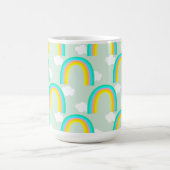 Regenbogen mit blauer Wolke Kaffeetasse (Mittel)