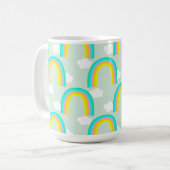 Regenbogen mit blauer Wolke Kaffeetasse (Vorderseite Links)