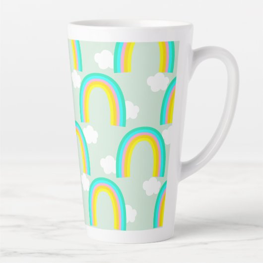 Regenbogen mit blauer Wolke Milchtasse (Rechts)