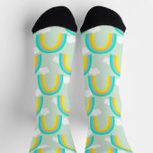 Regenbogen mit blauer Wolke Socken (Oben)