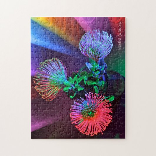 Regenbogen mit Blumen Puzzle (Vertikal)