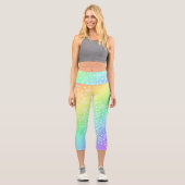 Regenbogen mit Circles Capri Leggings (Vorderseite)