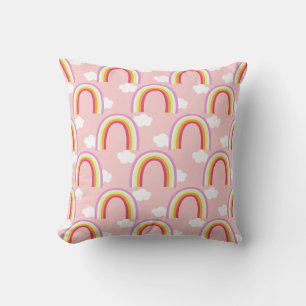 Regenbogen mit Cloud Light Pink Kissen