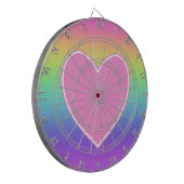 Regenbogen mit Dartboard des Herzens Dartscheibe (Vorderseite Links)