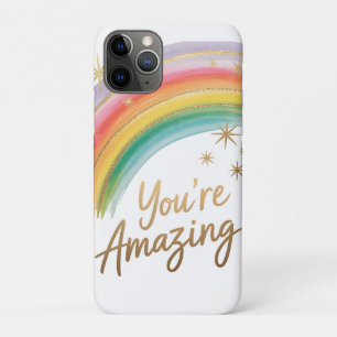 Regenbogen mit goldenem Glitter und "Du bist großa Case-Mate iPhone Hülle