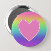 Regenbogen mit Herz Button (Vorne & Hinten)