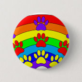 Regenbogen mit Hundeschraube Button (Vorderseite)