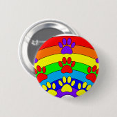 Regenbogen mit Hundeschraube Button (Vorne & Hinten)