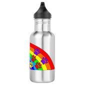 Regenbogen mit Hundeschraube Edelstahlflasche (Rechts)