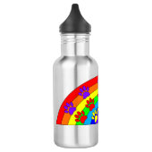 Regenbogen mit Hundeschraube Edelstahlflasche (Links)