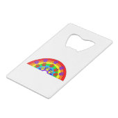 Regenbogen mit Hundeschraube Geldbeutel Flaschenöffner (Rückseite Schrägansicht)
