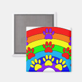 Regenbogen mit Hundeschraube Magnet (Vorderseite/Rückseite)