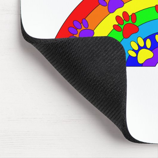 Regenbogen mit Hundeschraube Mousepad (Ecke)