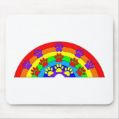 Regenbogen mit Hundeschraube Mousepad (Vorne)