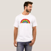 Regenbogen mit Hundeschraube T-Shirt (Vorne ganz)