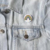 Regenbogen mit Imitaten Rustikale Papiertextur Button (Beispiel)