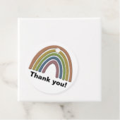 Regenbogen mit Imitaten Rustikale Papiertextur Gef Geschenkanhänger (Beispiel)