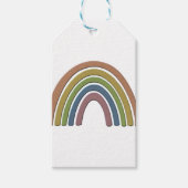 Regenbogen mit Imitaten Rustikale Papiertextur Geschenkanhänger (Vorderseite)