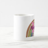 Regenbogen mit Imitaten Rustikale Papiertextur Ind Kaffeetasse (Mittel)