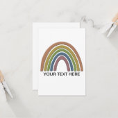 Regenbogen mit Imitaten Rustikale Papiertextur Karte (Vorderseite/Rückseite Beispiel)