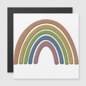 Regenbogen mit Imitaten Rustikales Papier Textur-M Magnetkarte (Vorne/Hinten)
