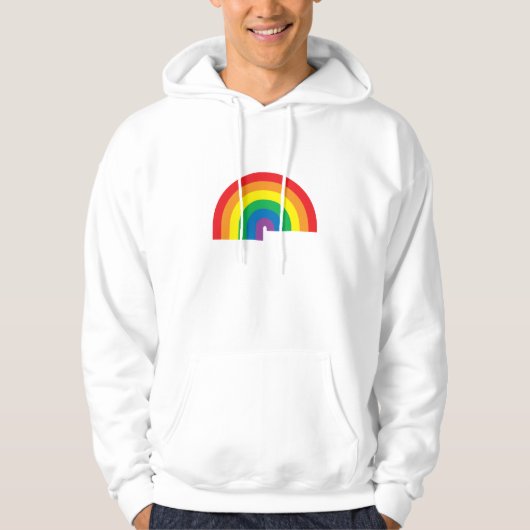 Regenbogen-mit Kapuze Sweatshirt (Vorderseite)