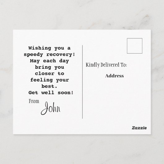 Regenbogen mit Lächeln Postkarte (Rückseite)