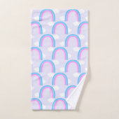 Regenbogen mit lila Wolke Badhandtuch Set (Handtuch)