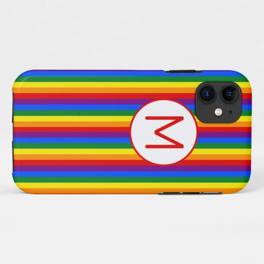 Regenbogen Mit Monogramm Case-Mate iPhone Hülle (Rückseite (Horizontal))