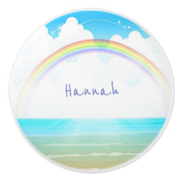 Regenbogen" mit Name Keramikknauf