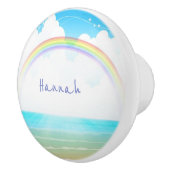 Regenbogen" mit Name Keramikknauf (Rechts)