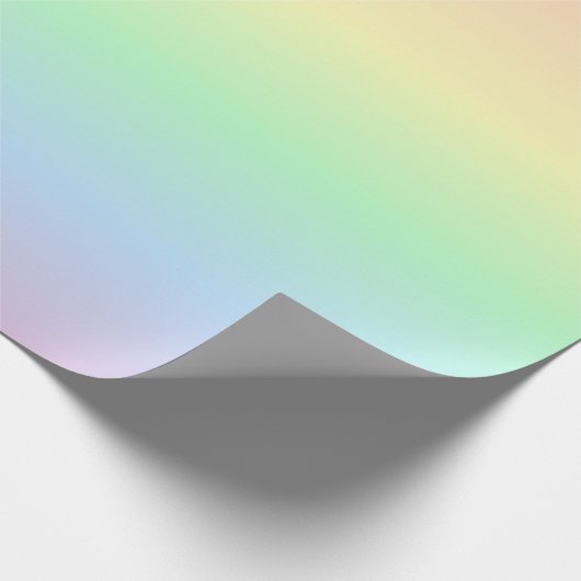 Regenbogen mit Pastellfarben Geschenkpapier (Ecke)