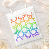 Regenbogen mit Polka Dots Gastgeschenk Beutel Geschenktütchen (Ausgeschnitten)