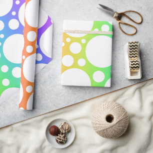 Regenbogen mit Polka Dots Geschenkpapier