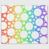 Regenbogen mit Polka Dots Geschenkpapier (Flach)