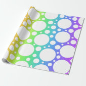Regenbogen mit Polka Dots Geschenkpapier (Ungerollt)