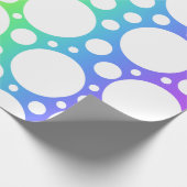 Regenbogen mit Polka Dots Geschenkpapier (Ecke)