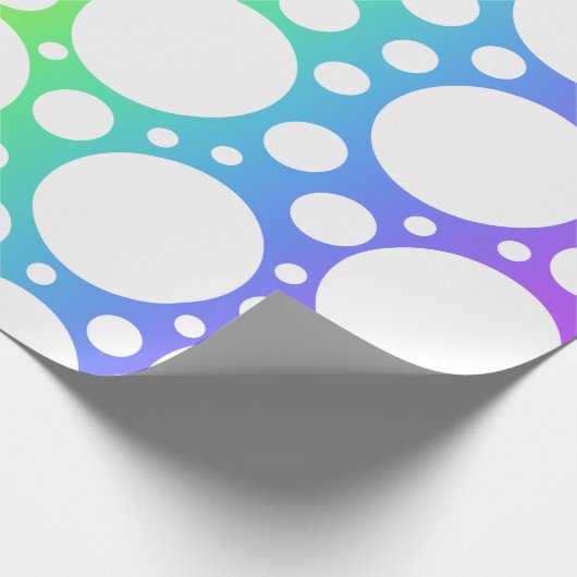 Regenbogen mit Polka Dots Geschenkpapier (Ecke)