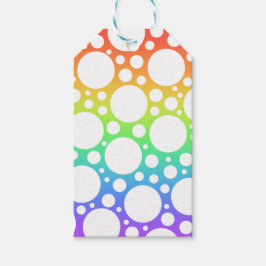 Regenbogen mit Polka Dots Gift Tags Geschenkanhänger