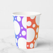 Regenbogen mit Polka Dots Pappbecher (Rechts)